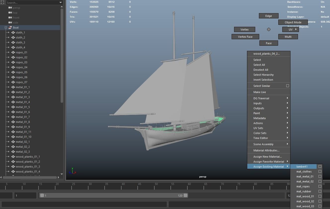Boat - RBD ready asset Low-poly 3D model_4
