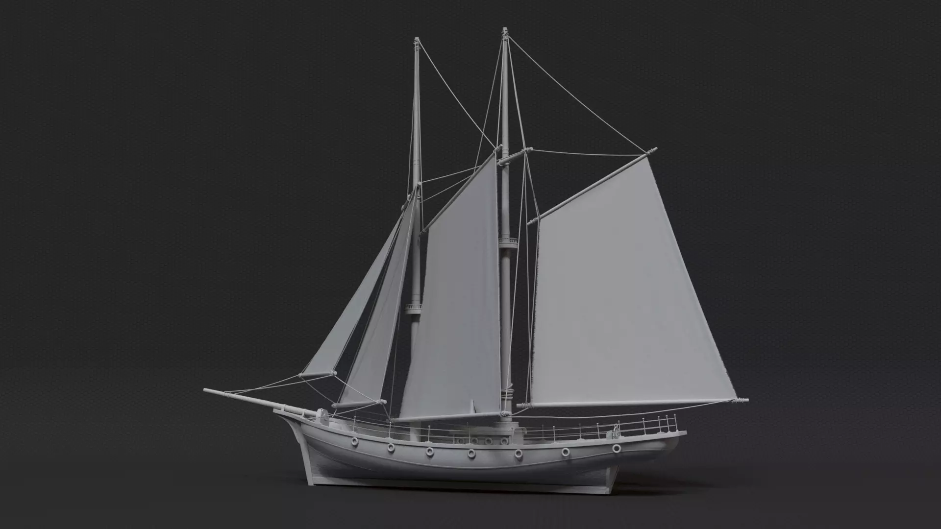 Boat - RBD ready asset Low-poly 3D model_0