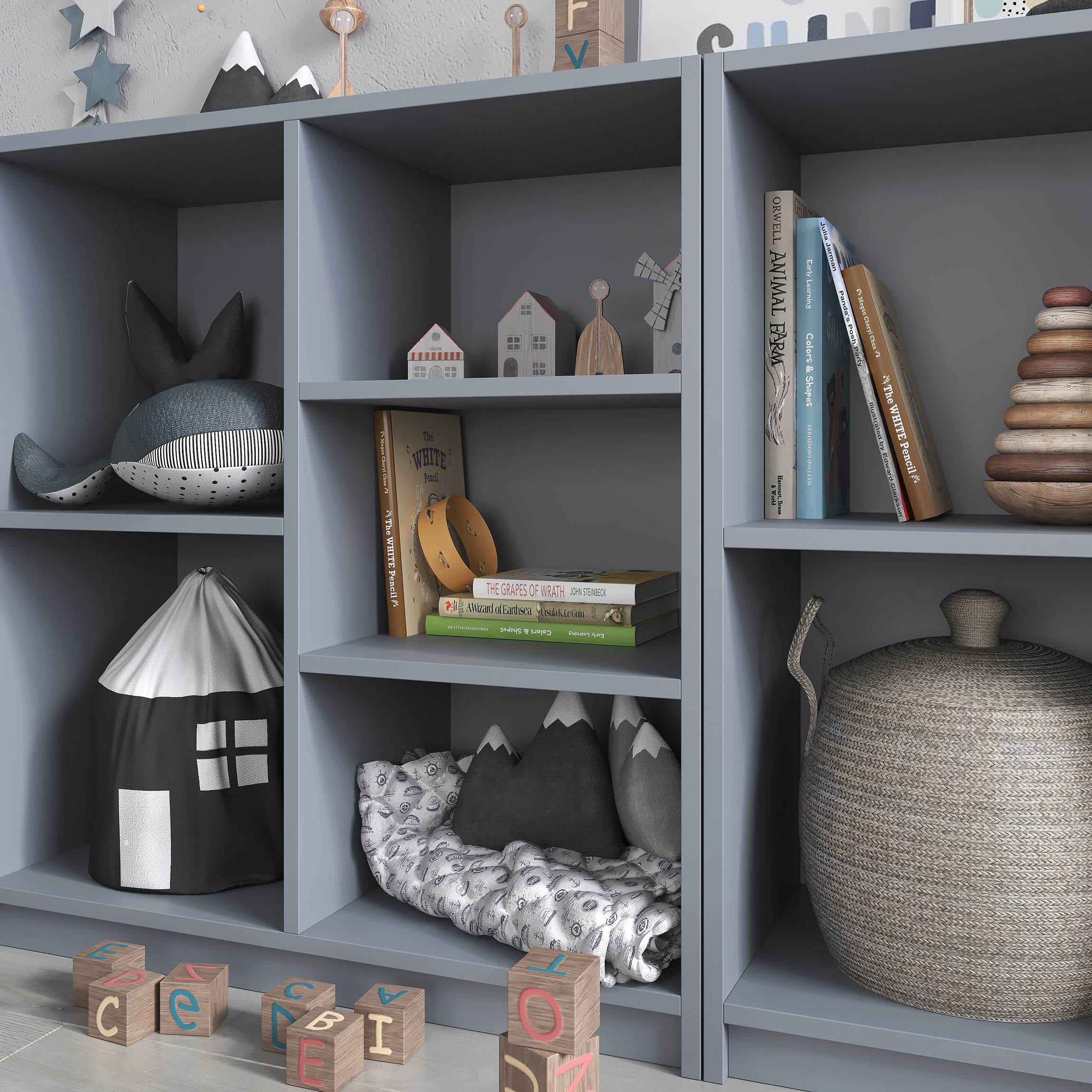 A large set of decor for a nursery in calm colors 3D model_1