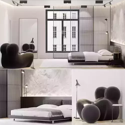  bedroom interior design in a modern style