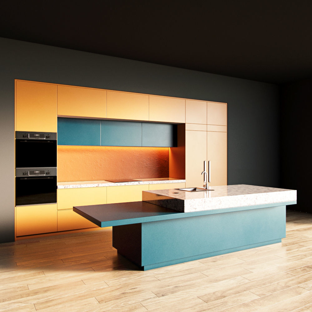 13-Kitchen1 matte 2 3D model_1