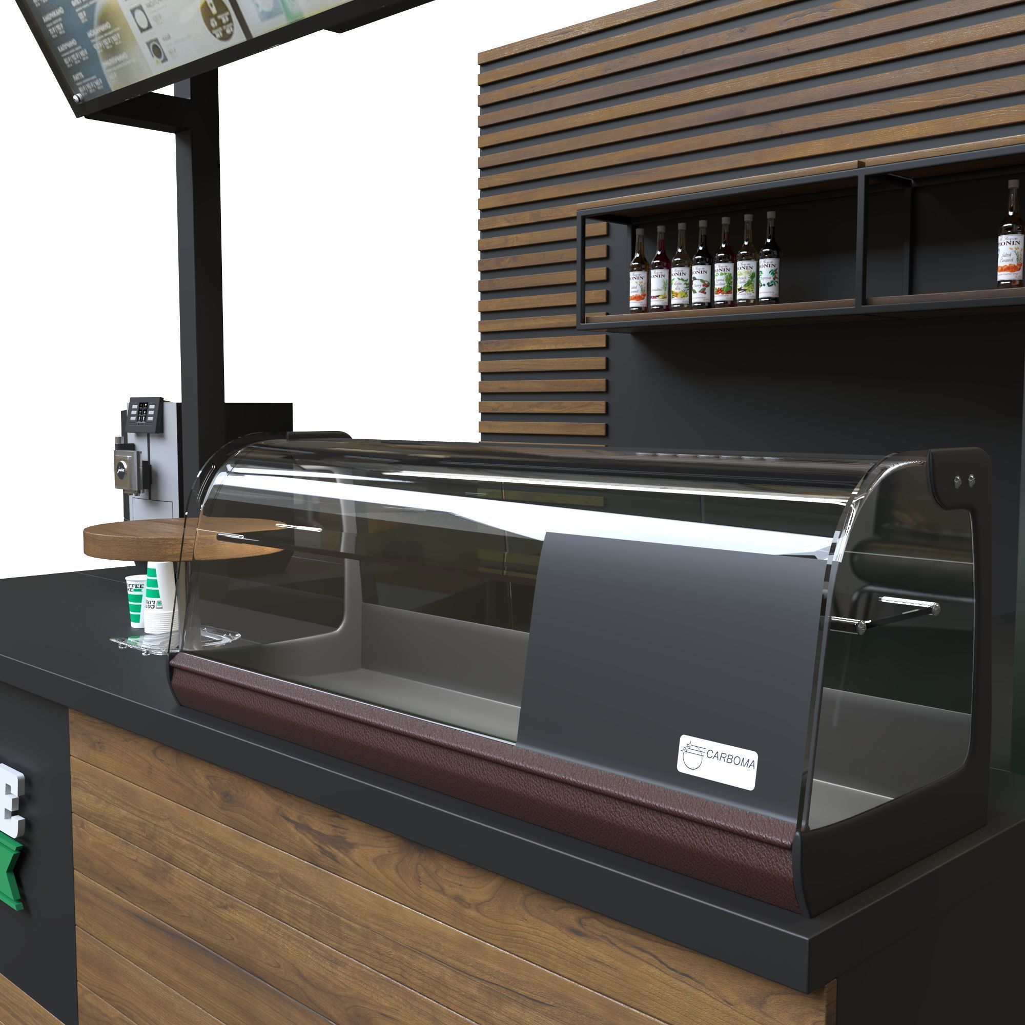 Small cafe bar interior 3D model_8