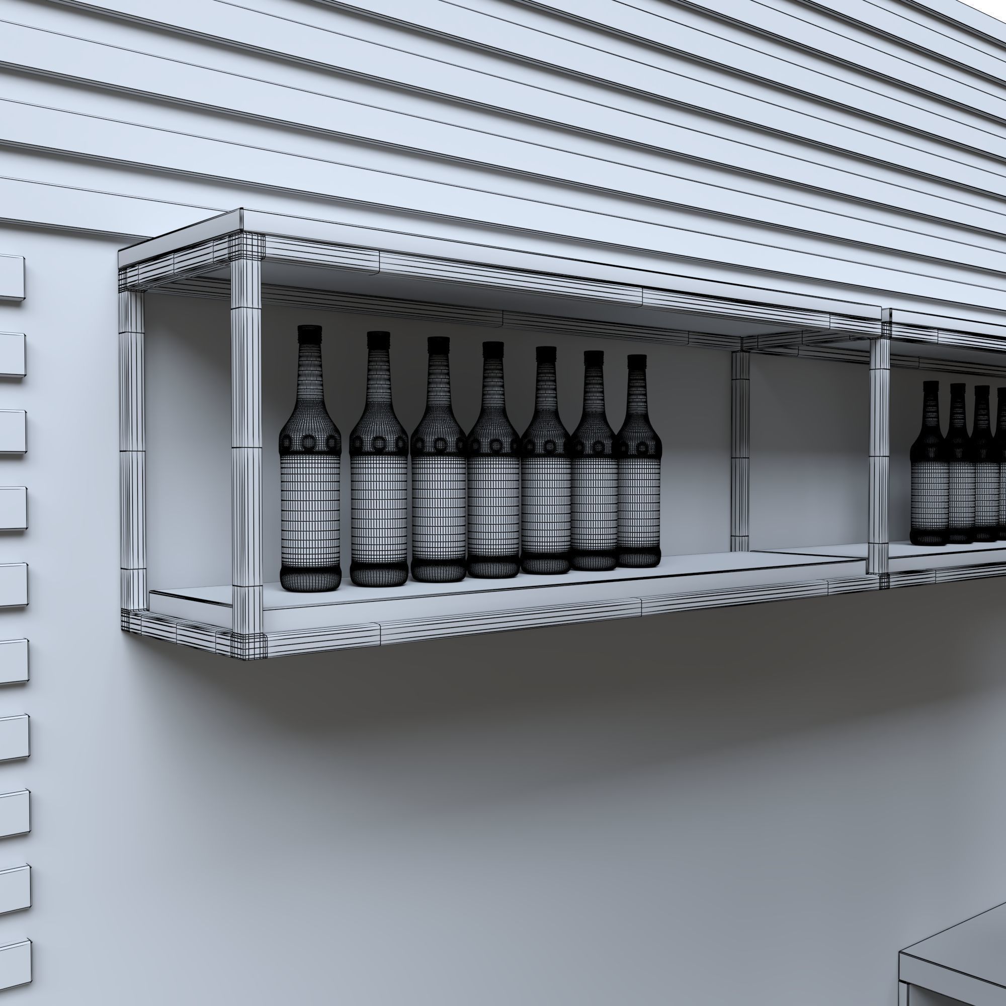 Small cafe bar interior 3D model_11