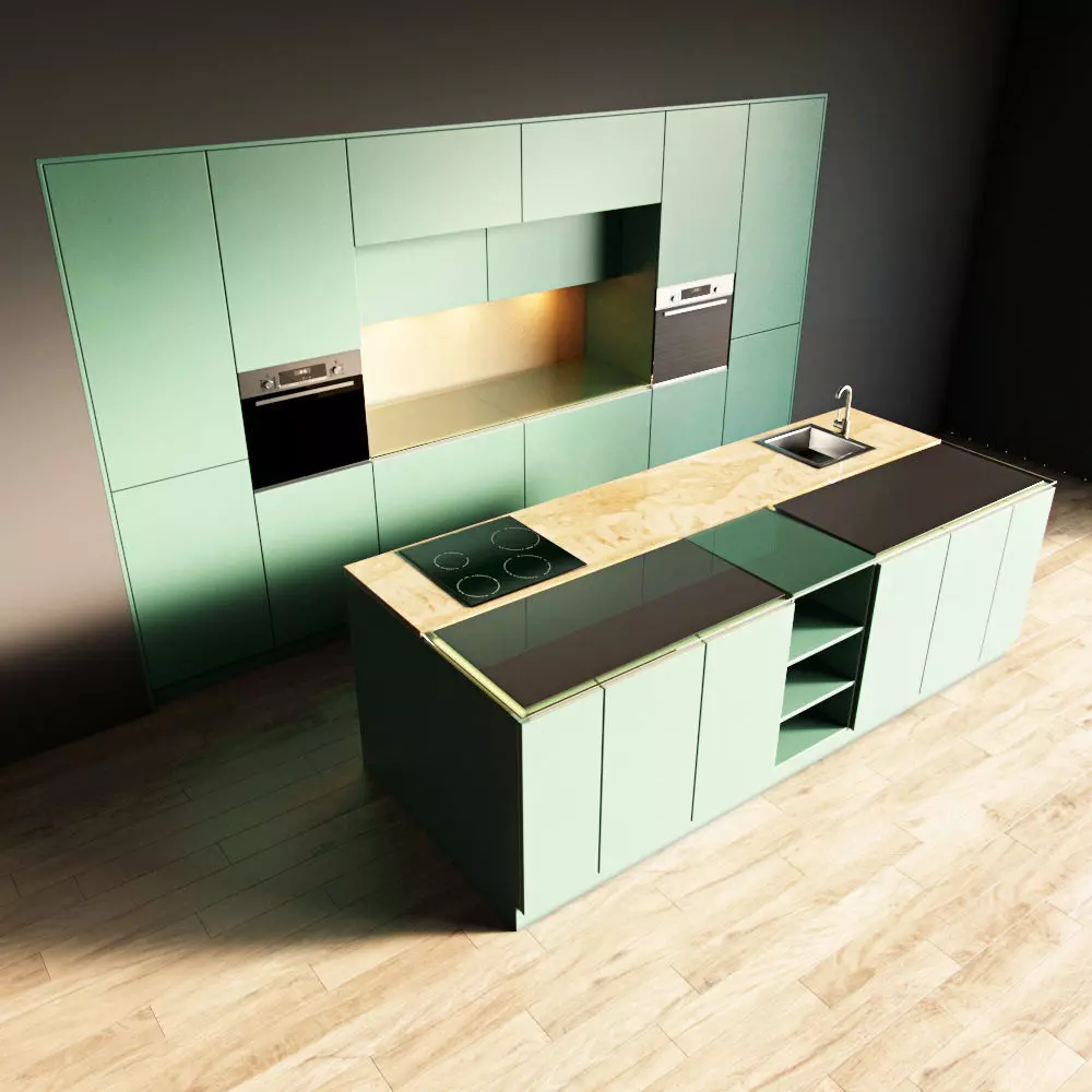 27-Kitchen3 matte 3 3D model