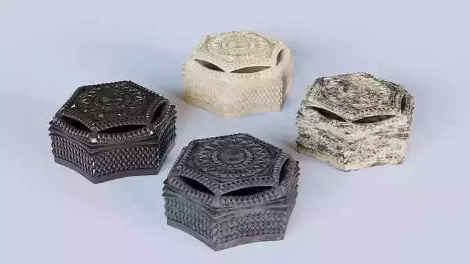 Wooden Jewelry Box 3D model