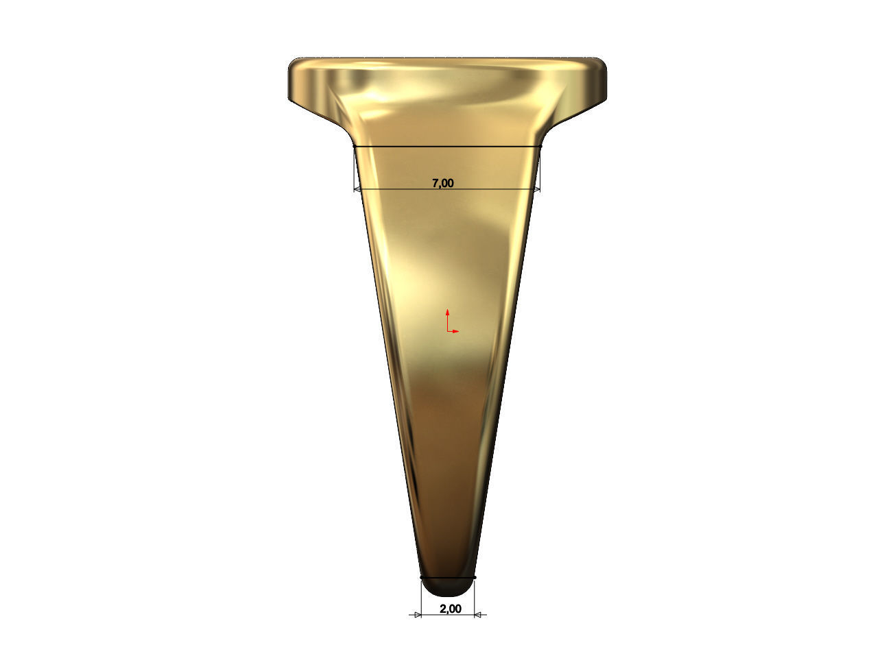 Plain Engravable oval signet ring 3D print model_9