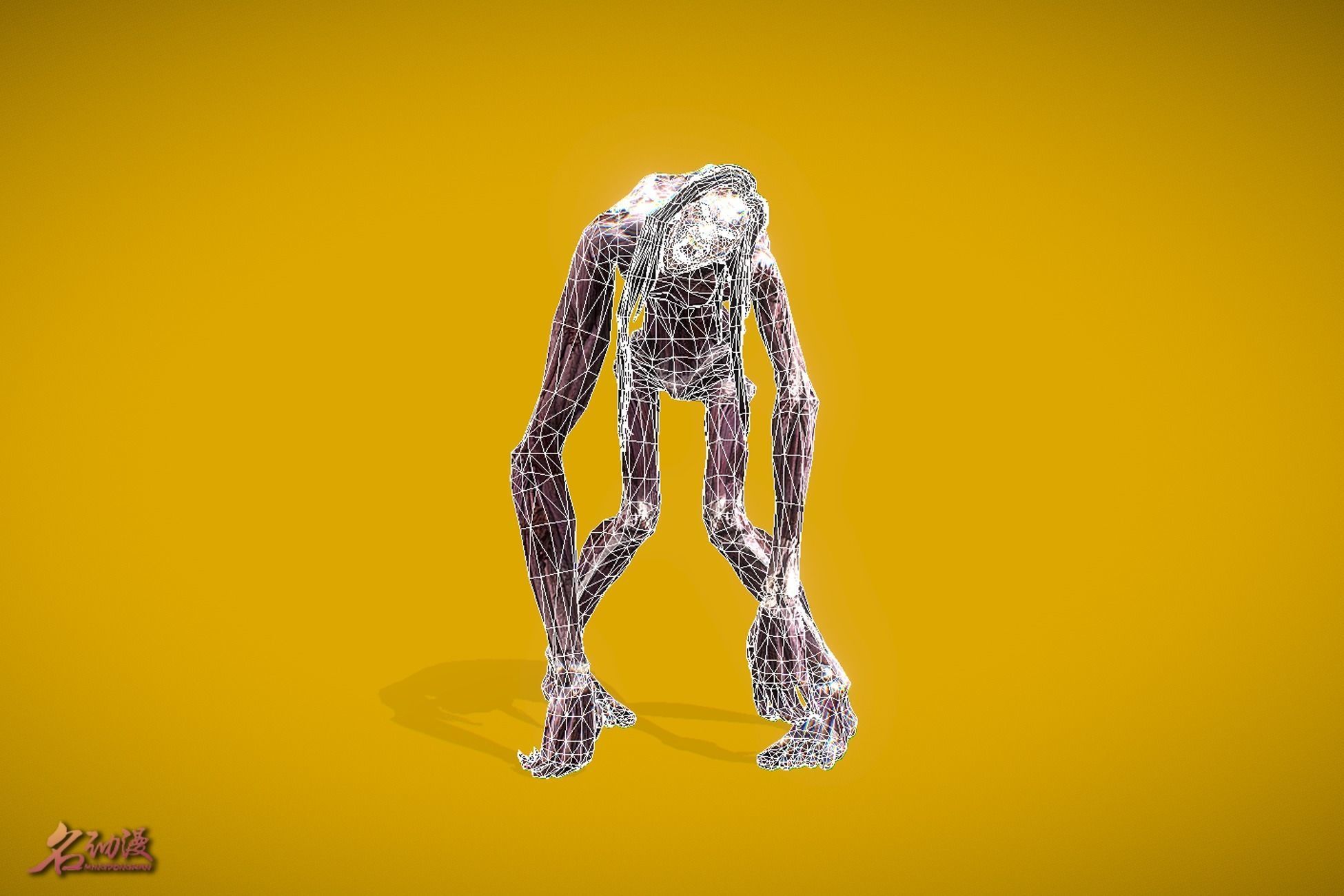 Zombies Witch Low-poly 3D model_5