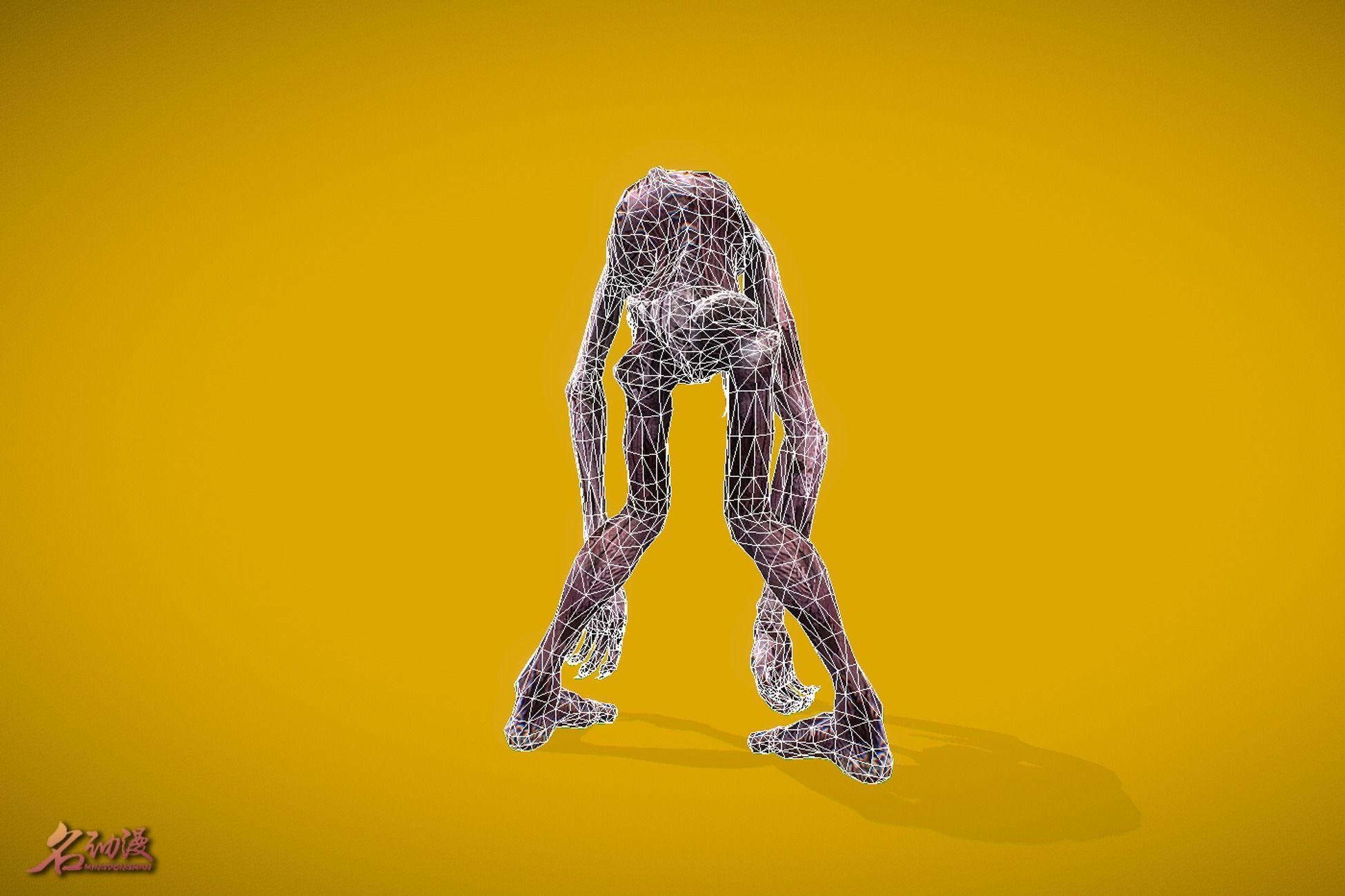 Zombies Witch Low-poly 3D model_6