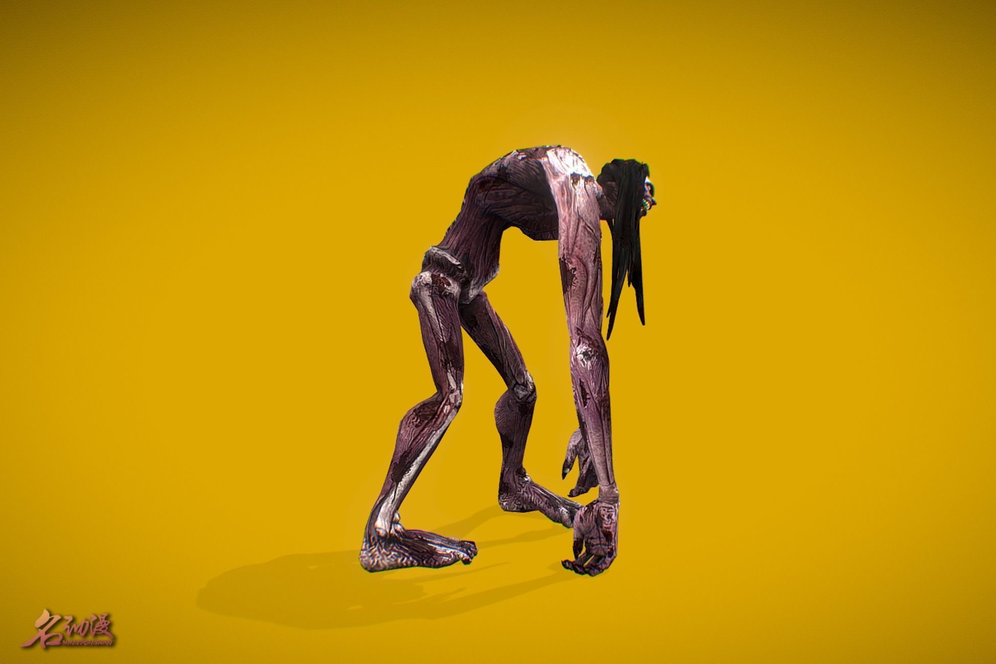 Zombies Witch Low-poly 3D model_3