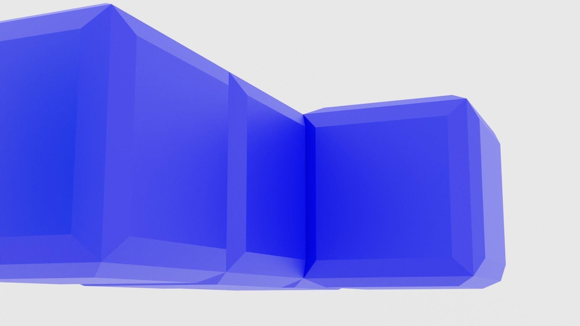 Tetris aqua - letter i in shape of cube 3D model_4