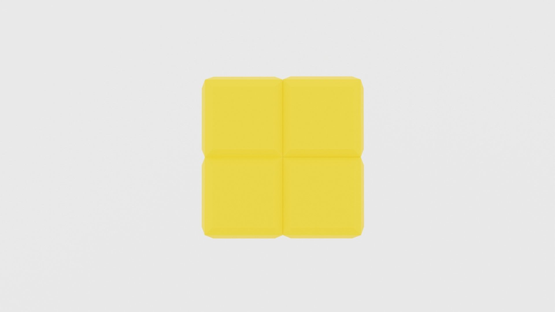 Tetris aqua - letter i in shape of cube 3D model_5