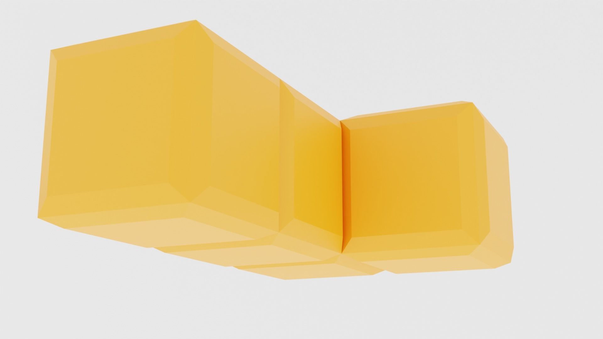 Tetris aqua - letter i in shape of cube 3D model_14