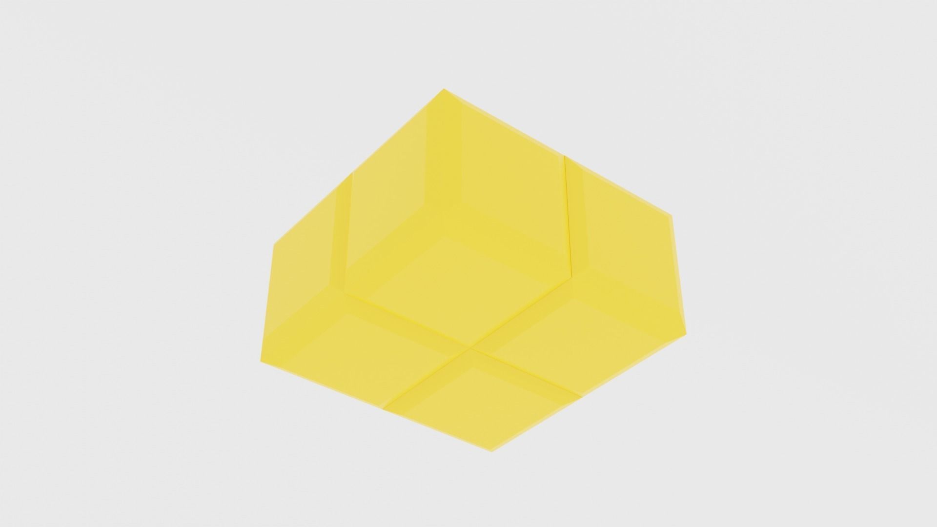 Tetris aqua - letter i in shape of cube 3D model_6