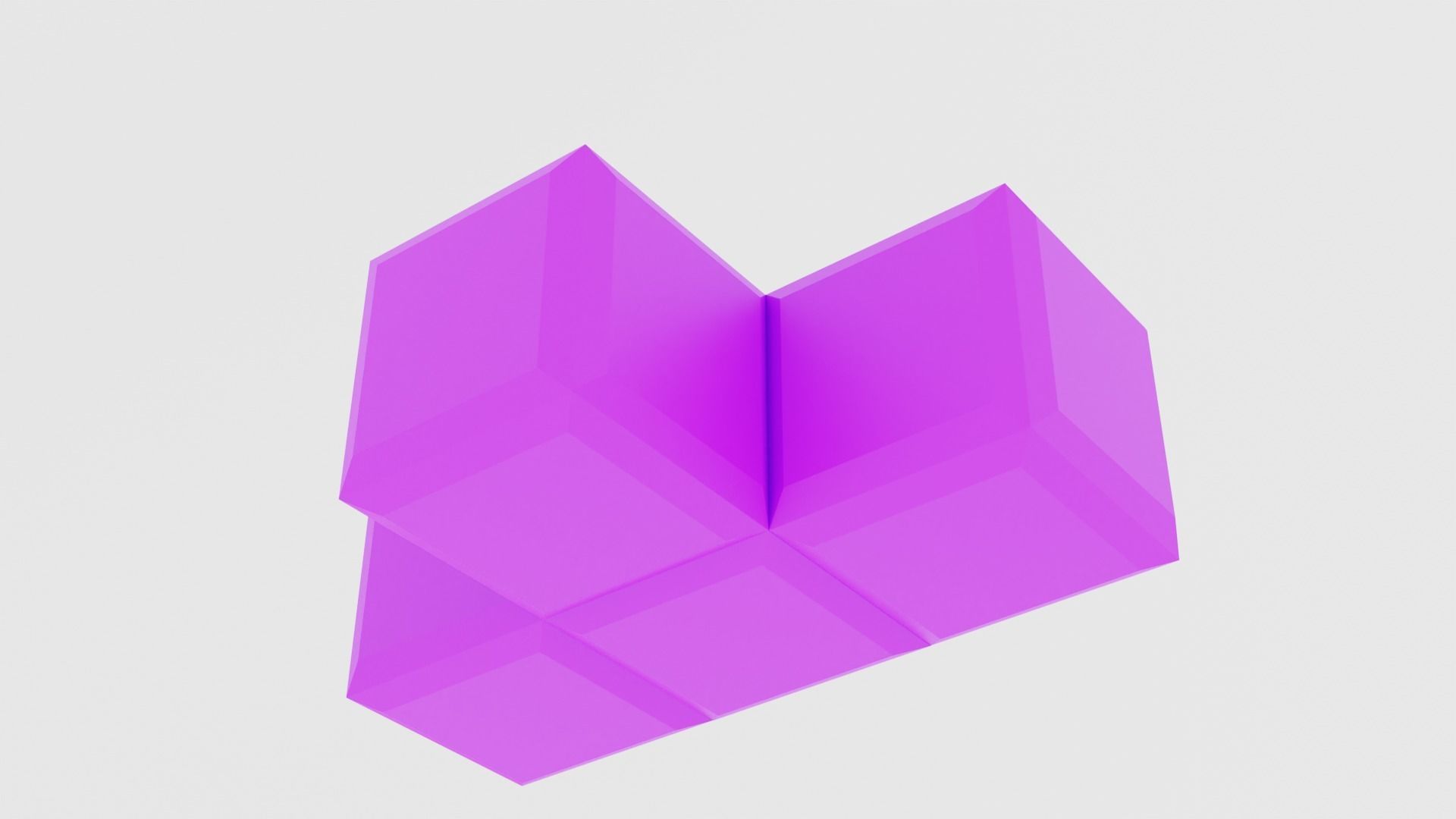 Tetris aqua - letter i in shape of cube 3D model_10