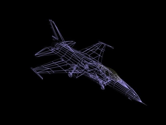 F16 Thunderbird Low-poly 3D model_1