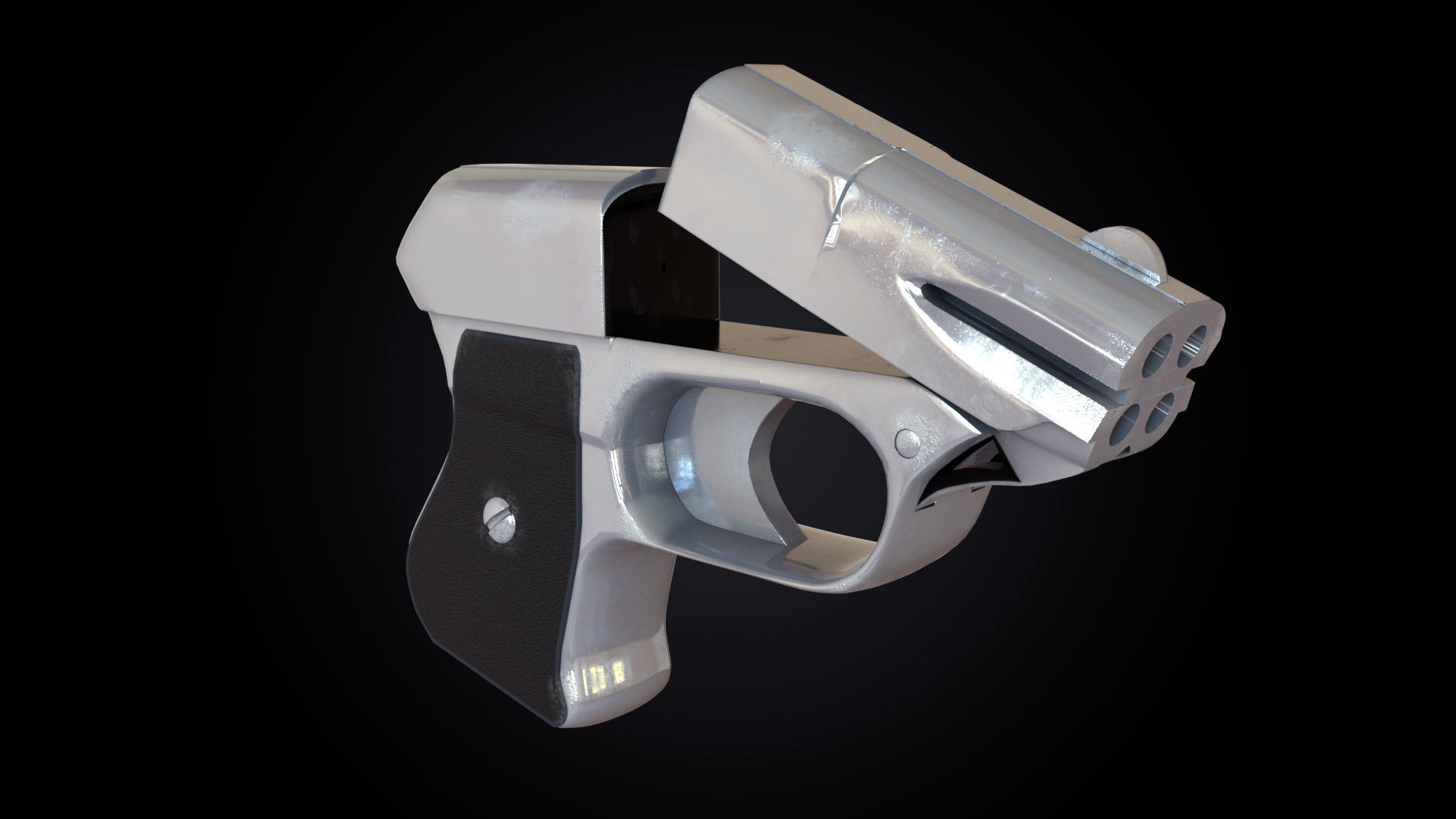 Cop 357 Derringer Low-poly 3D model_2