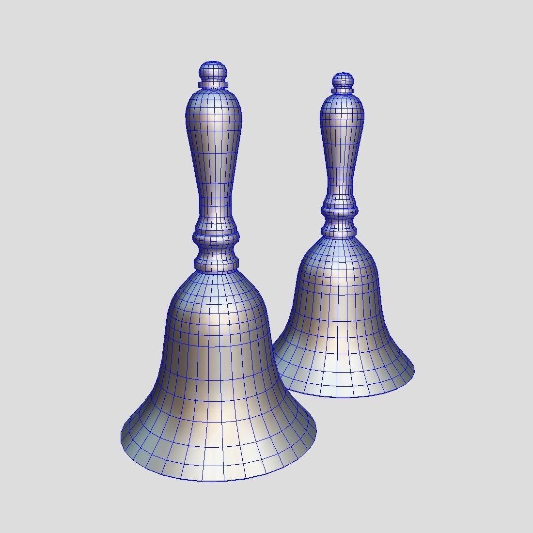 Handbell bell Low-poly 3D model_2