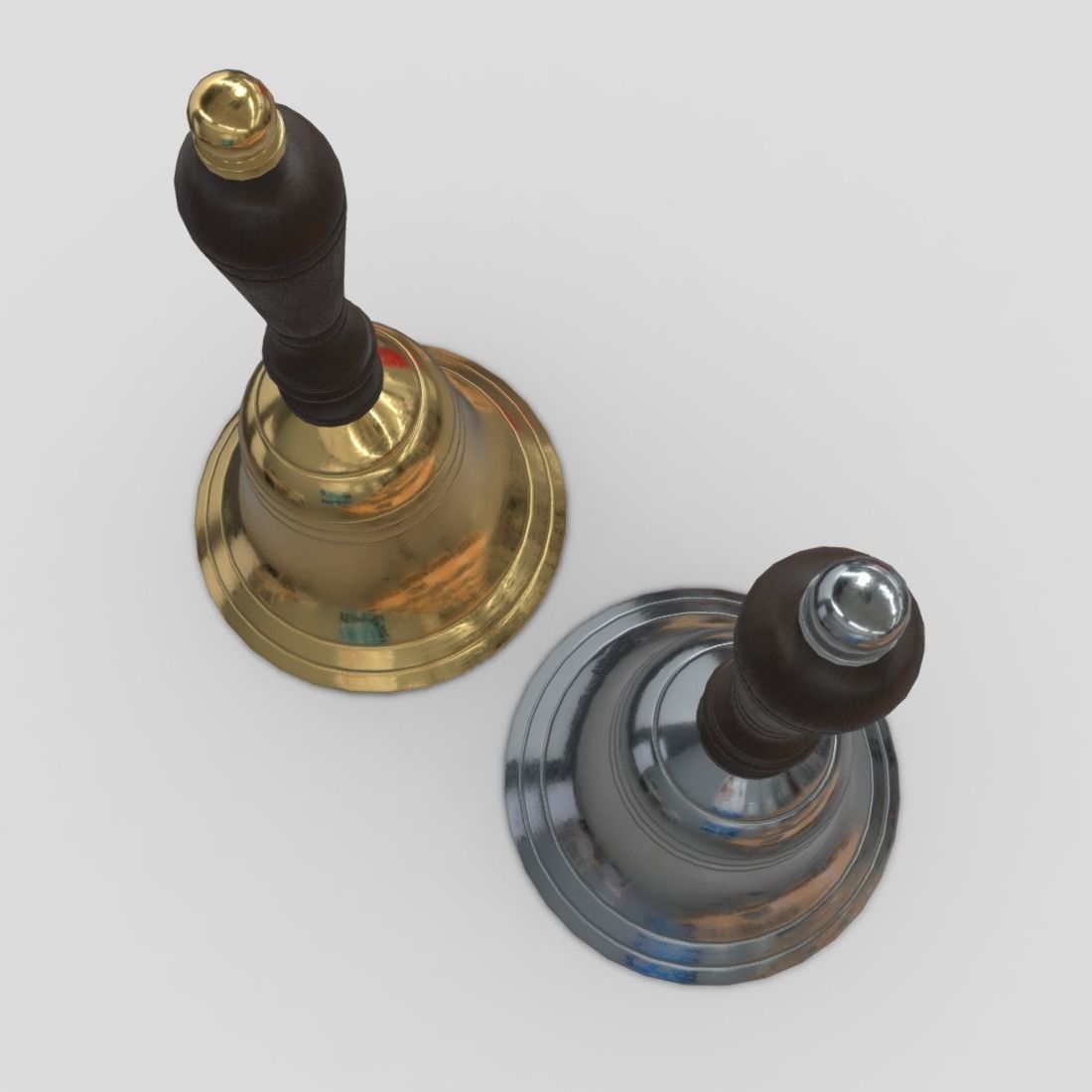 Handbell bell Low-poly 3D model_7