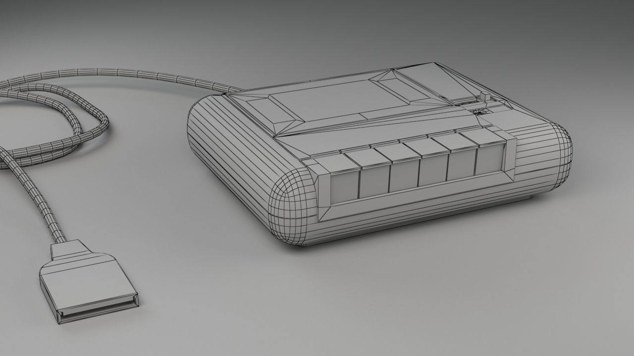 Commodore Datasette 1530 - Tape Drive Low-poly 3D model_4