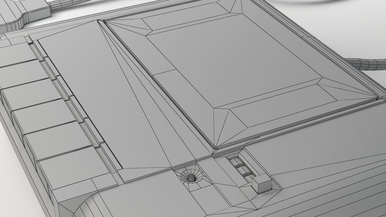 Commodore Datasette 1530 - Tape Drive Low-poly 3D model_16