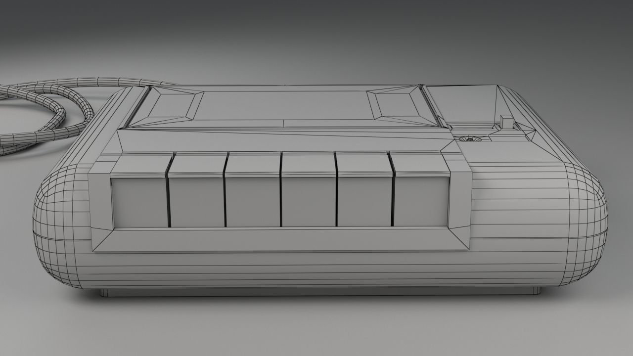 Commodore Datasette 1530 - Tape Drive Low-poly 3D model_12