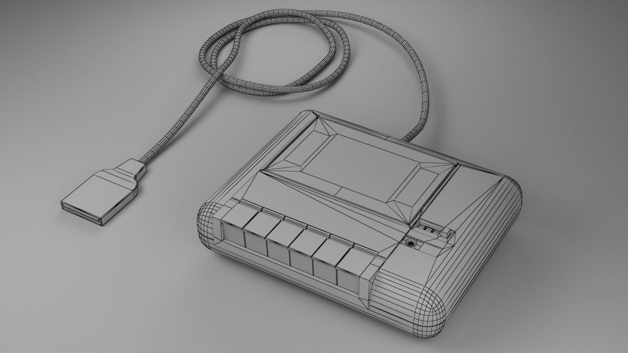 Commodore Datasette 1530 - Tape Drive Low-poly 3D model_2