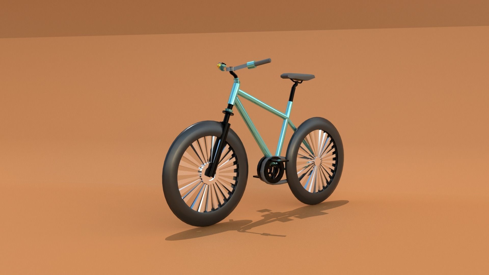 Bicycle  bike  bicicleta Low-poly 3D model_3