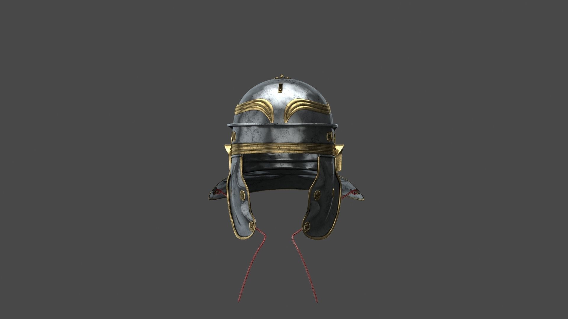 Roman helmet Low-poly 3D model_11