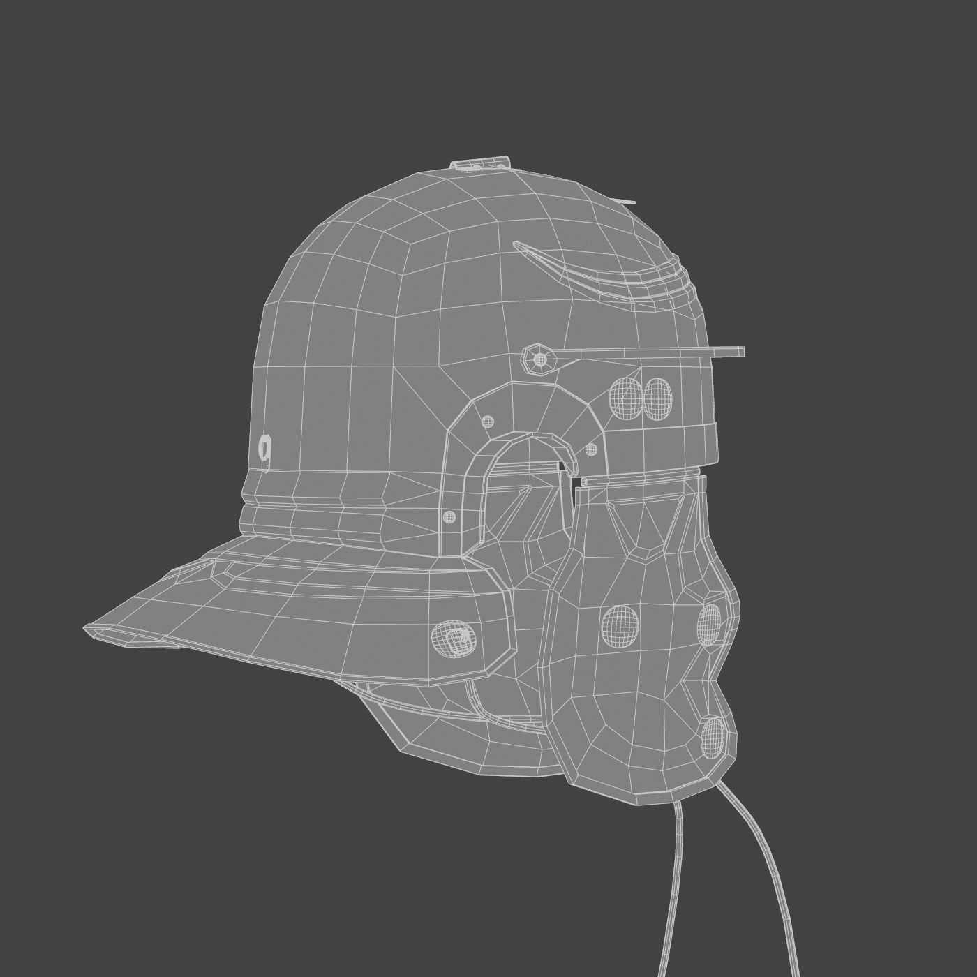 Roman helmet Low-poly 3D model_21