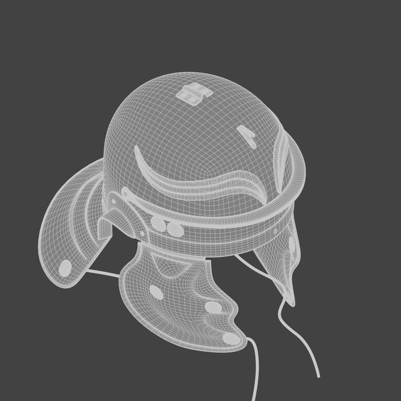 Roman helmet Low-poly 3D model_57