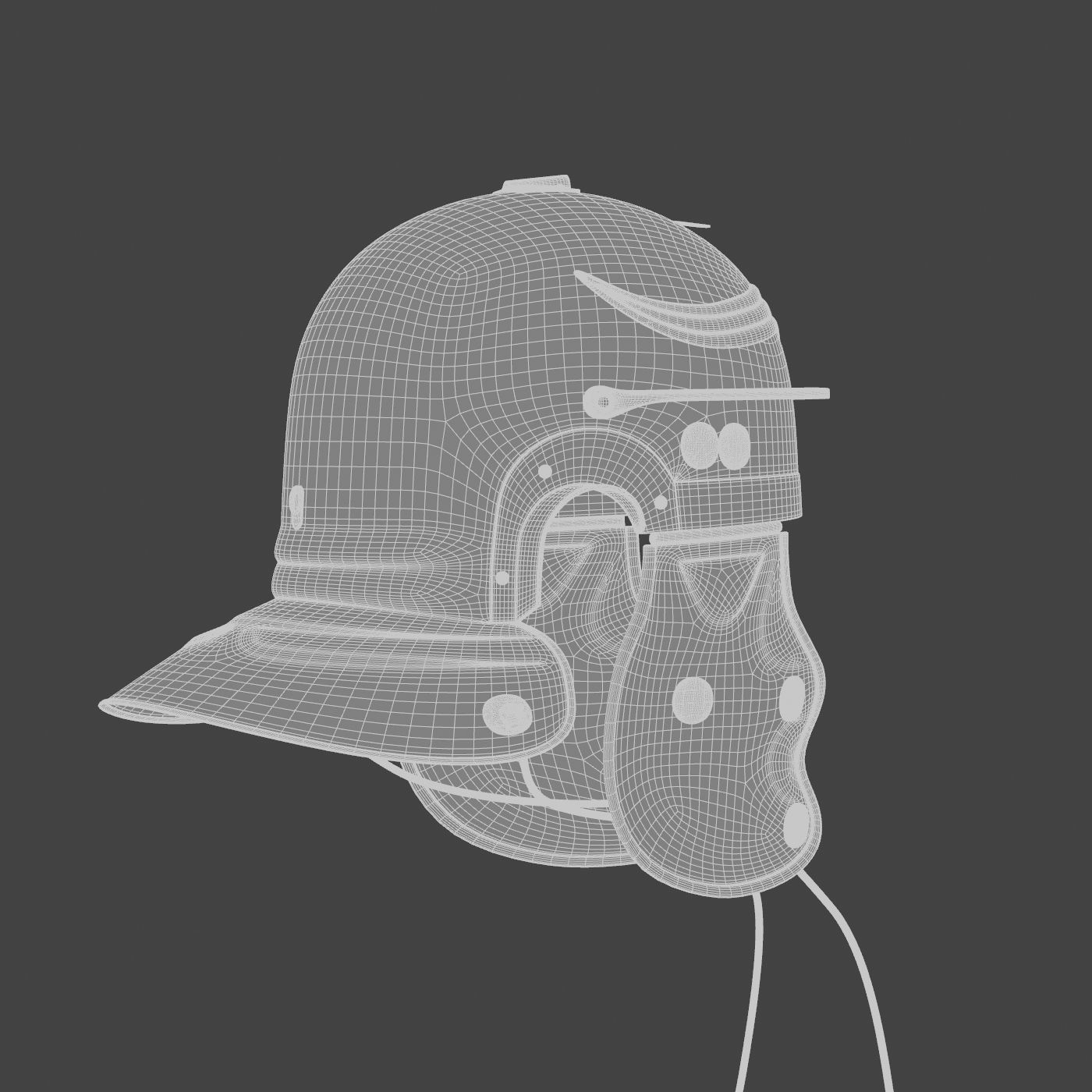 Roman helmet Low-poly 3D model_51