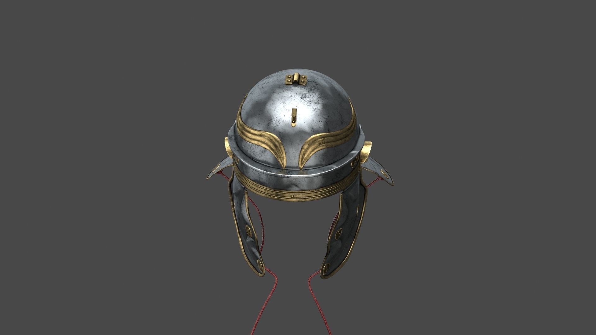 Roman helmet Low-poly 3D model_12