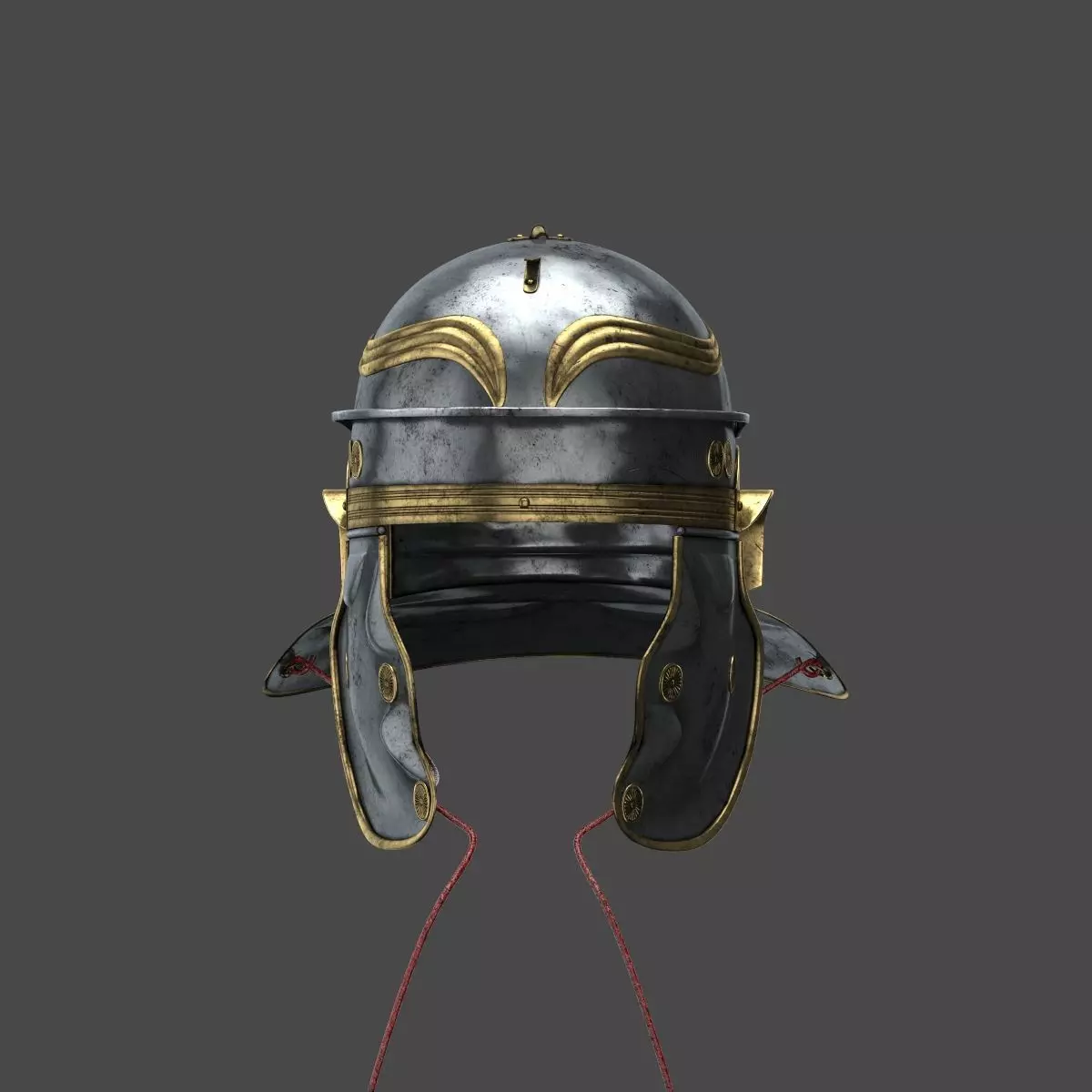 Roman helmet Low-poly 3D model_0