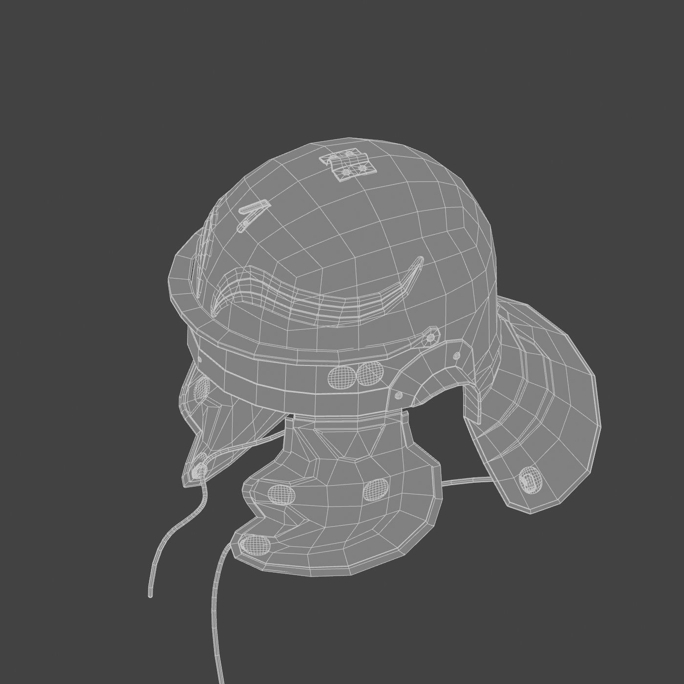 Roman helmet Low-poly 3D model_32