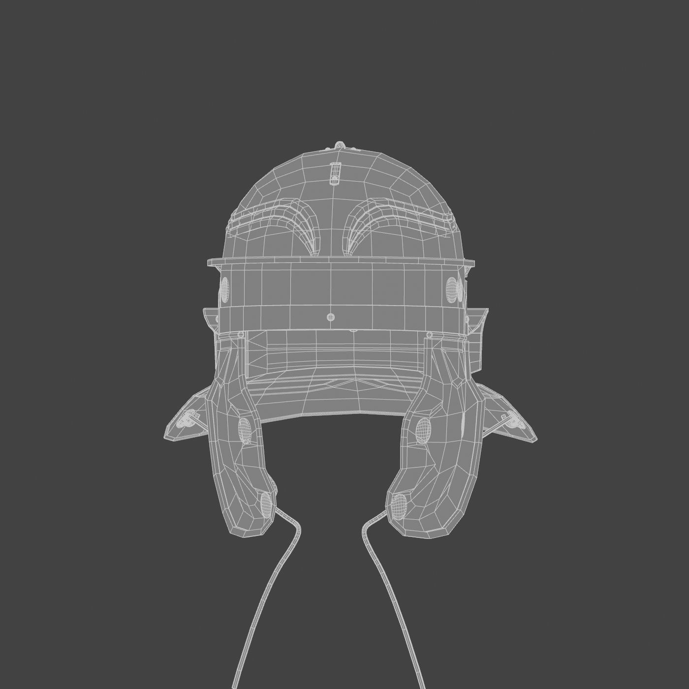 Roman helmet Low-poly 3D model_20