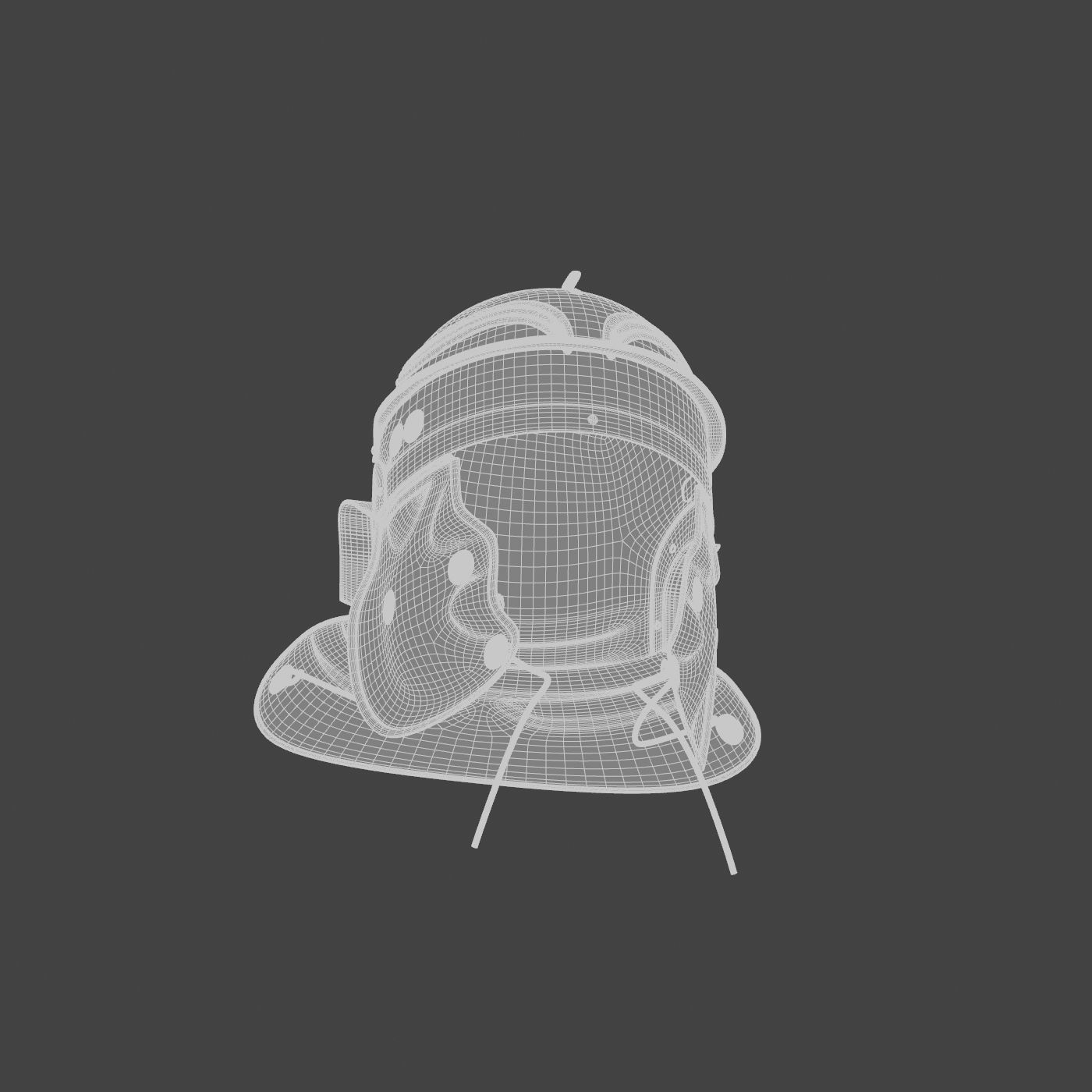 Roman helmet Low-poly 3D model_48