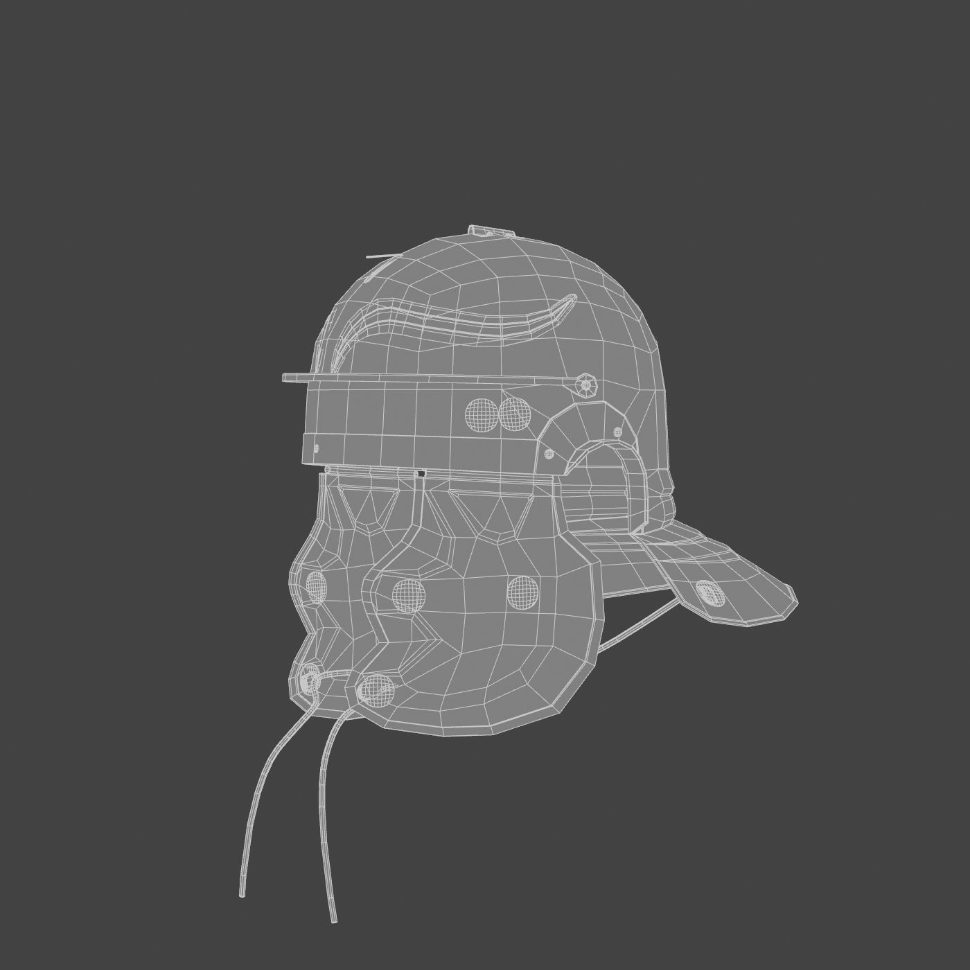 Roman helmet Low-poly 3D model_26