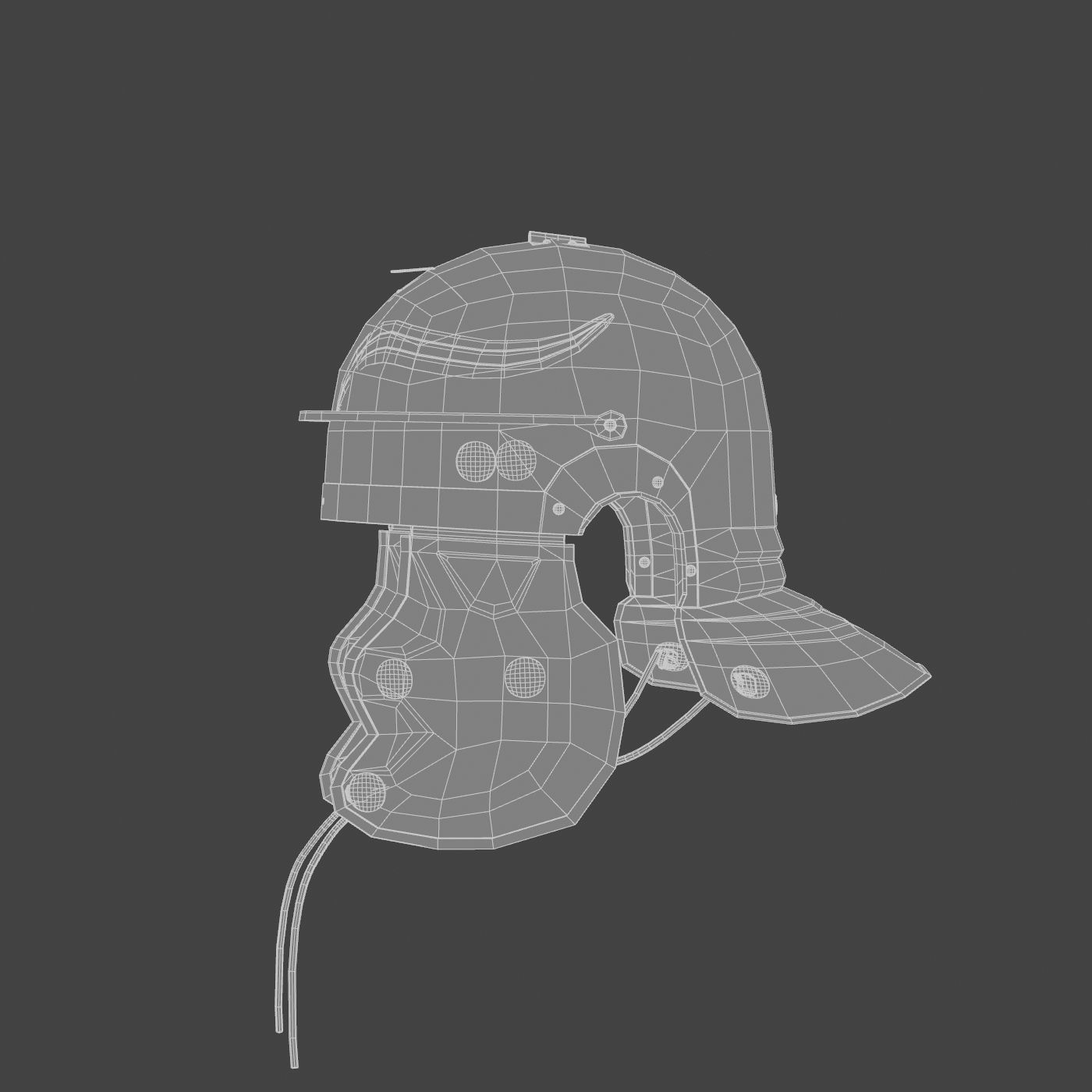 Roman helmet Low-poly 3D model_24