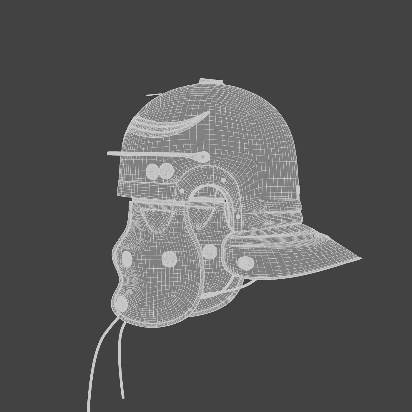 Roman helmet Low-poly 3D model_46