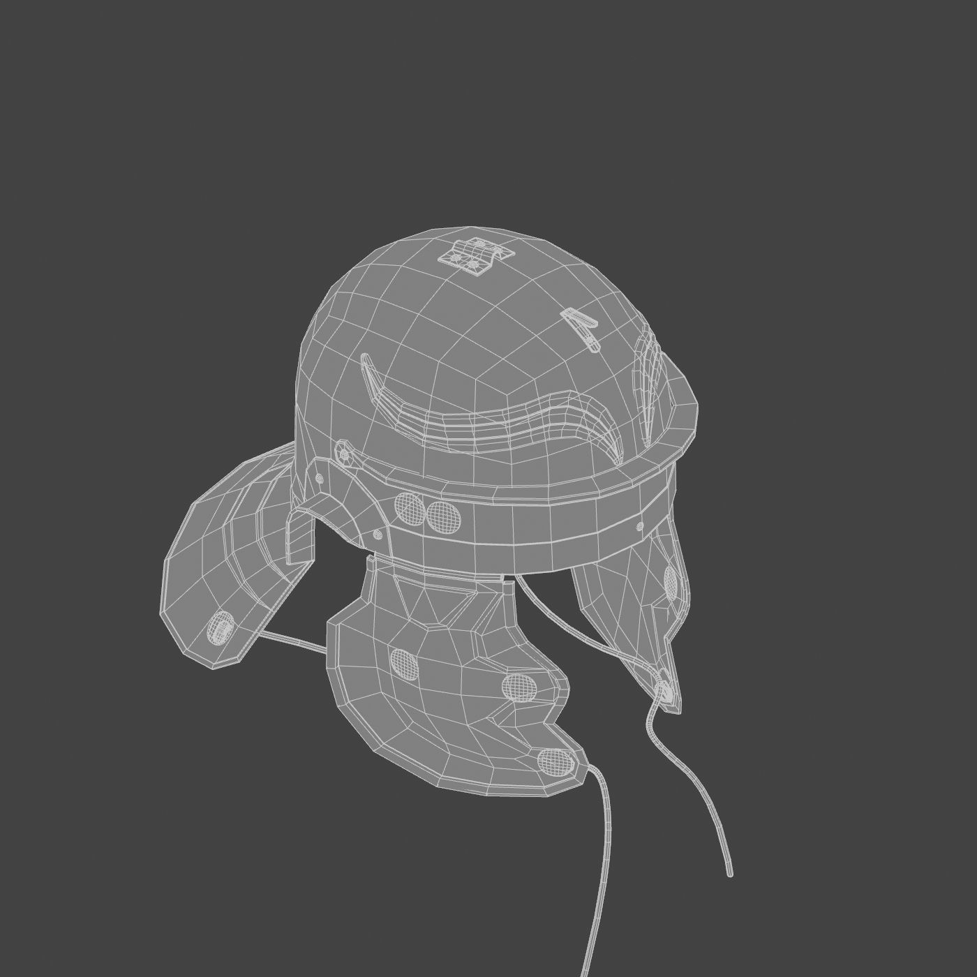 Roman helmet Low-poly 3D model_35
