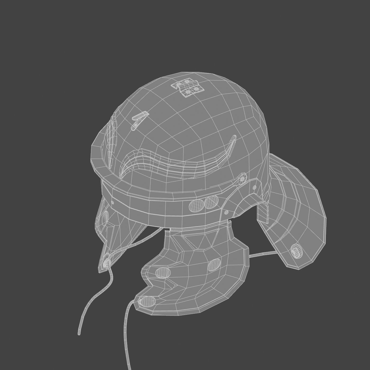 Roman helmet Low-poly 3D model_36