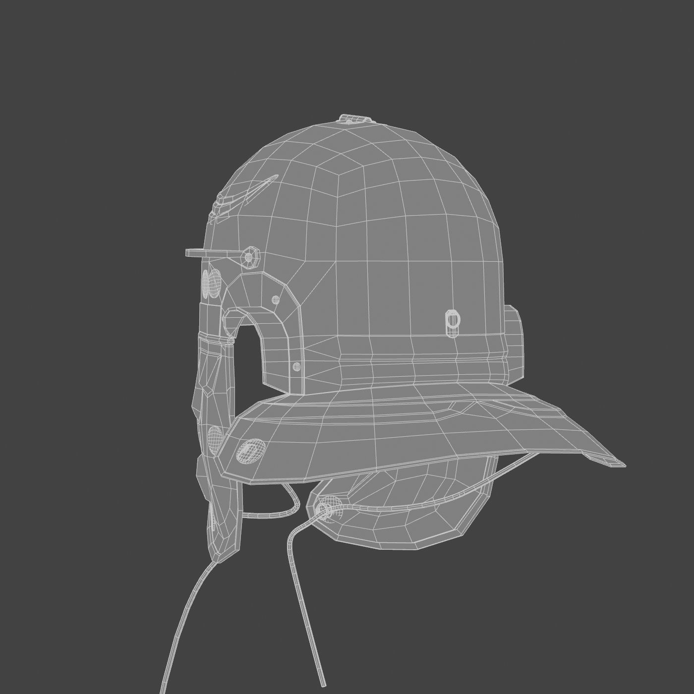 Roman helmet Low-poly 3D model_23