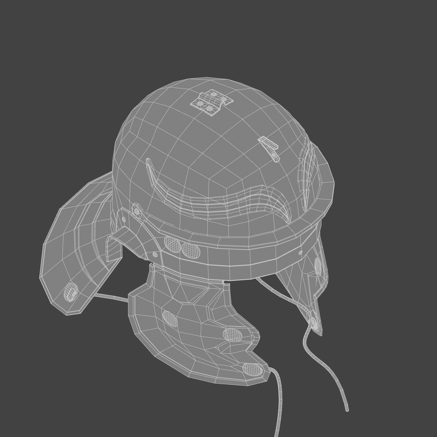 Roman helmet Low-poly 3D model_37