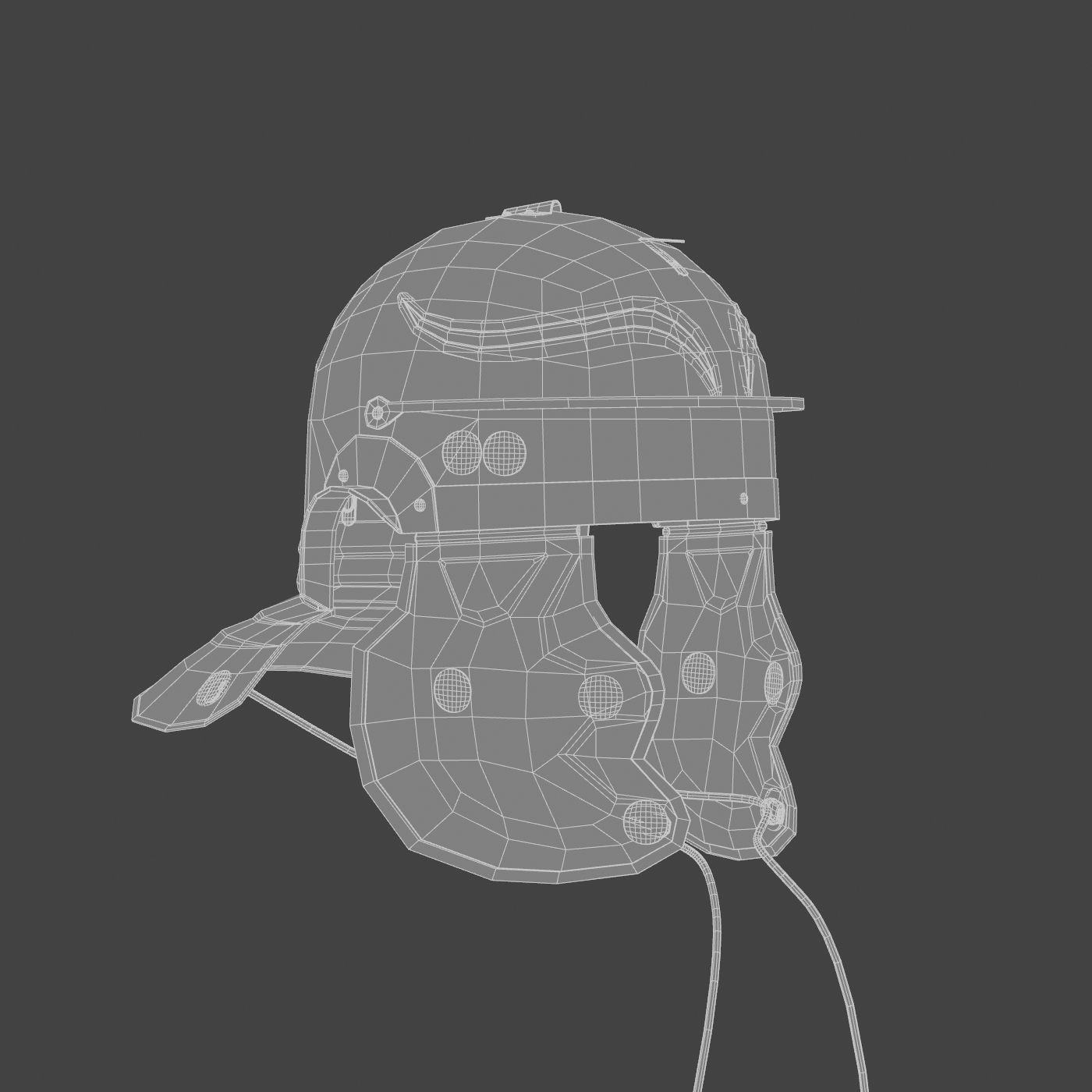 Roman helmet Low-poly 3D model_22
