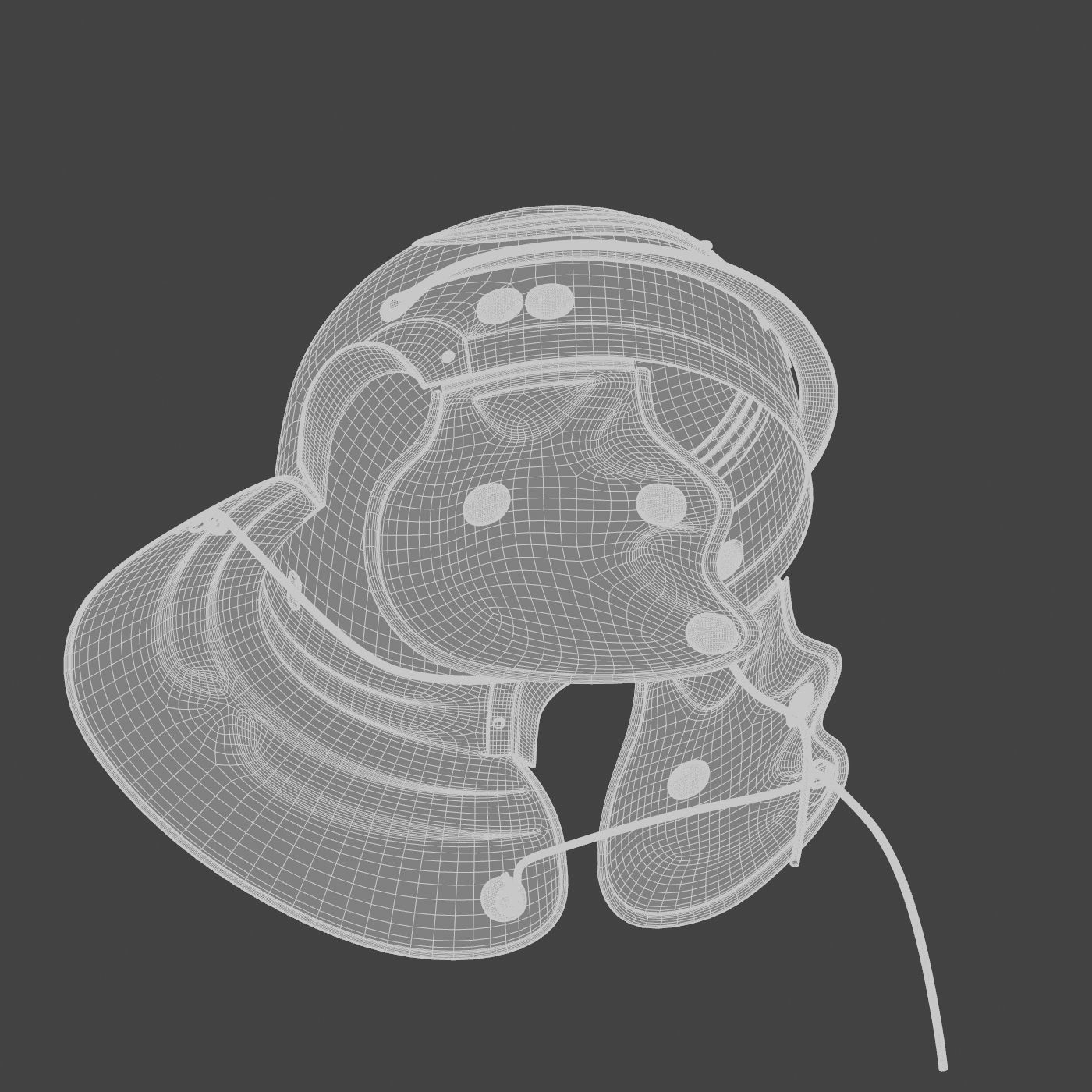 Roman helmet Low-poly 3D model_50