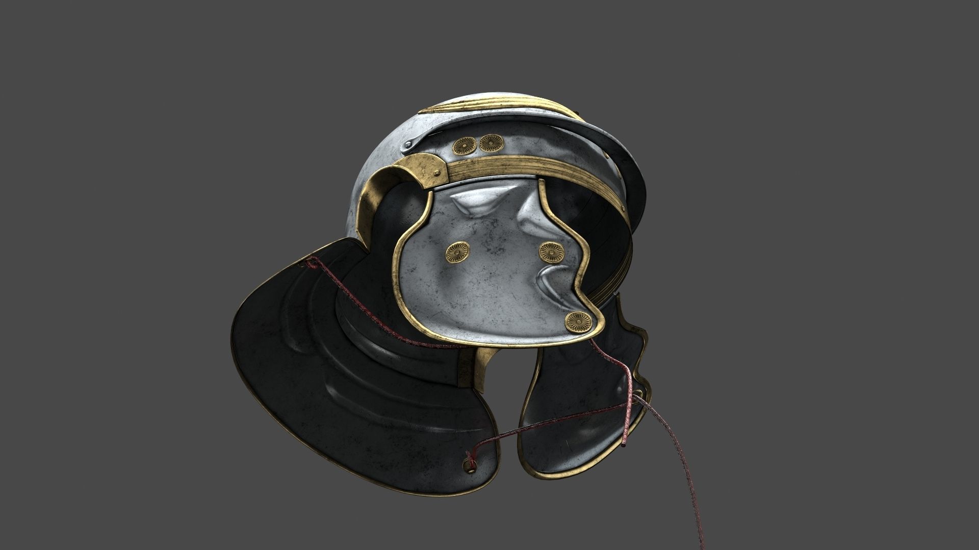 Roman helmet Low-poly 3D model_18