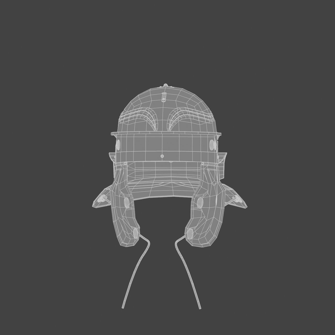 Roman helmet Low-poly 3D model_31