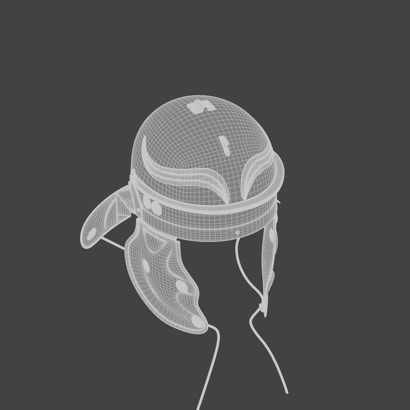 Roman helmet Low-poly 3D model_53