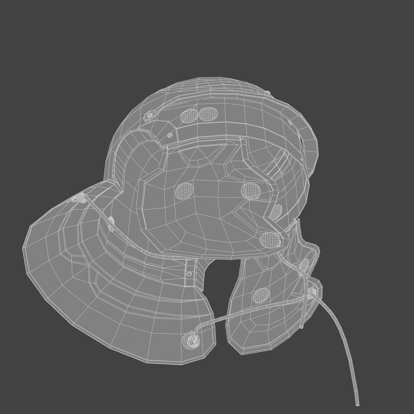 Roman helmet Low-poly 3D model_30