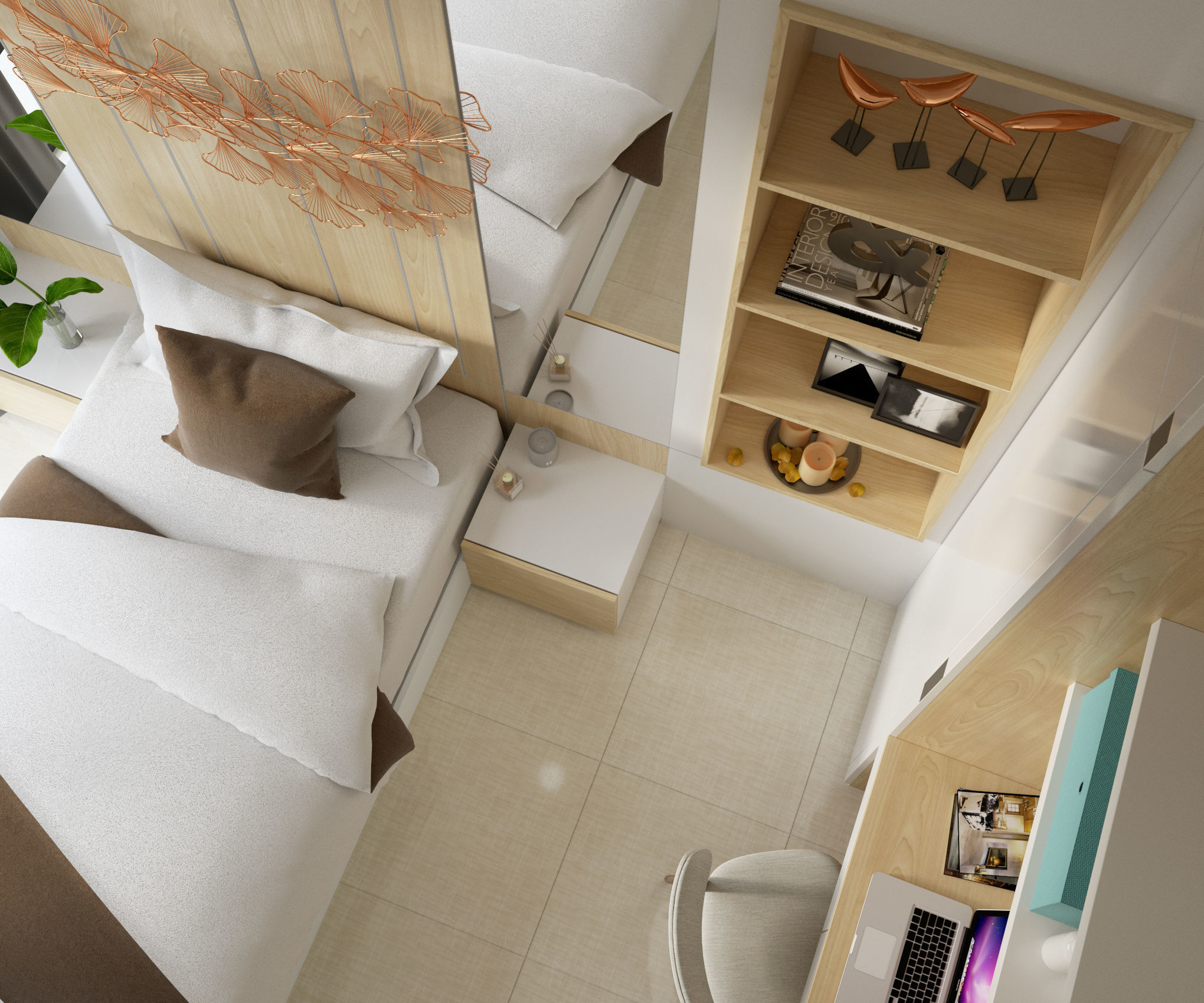 VISUALWORKS - BEDROOM SCENE - VRAY 5 FOR SKETCHUP 3D model_4